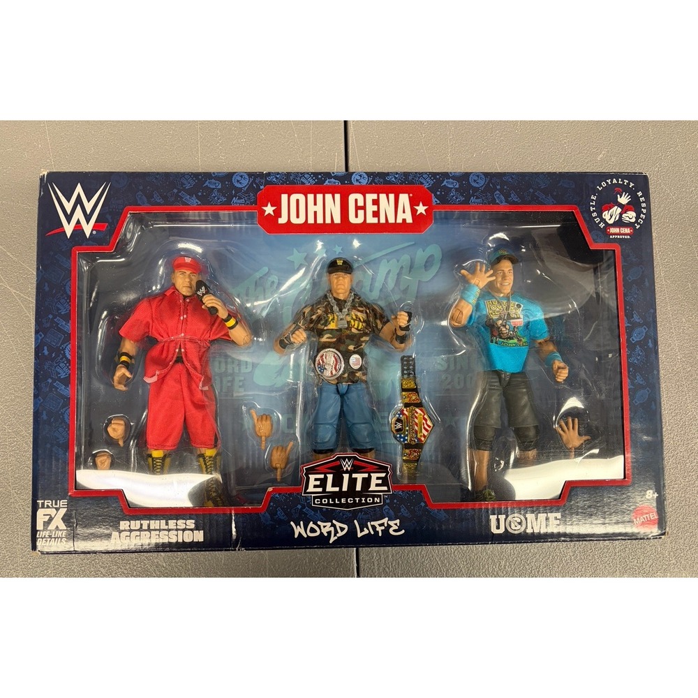 WWE Elite Collection John Cena 3-Pack Set 6in Action Figure- New  Bx Dmg